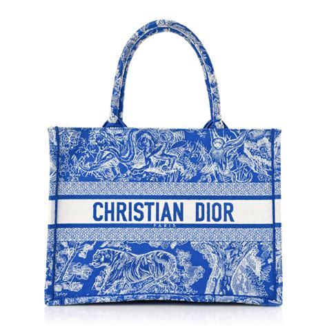 CHRISTIAN DIOR Canvas Embroidered Medium Dioriviera Toile 